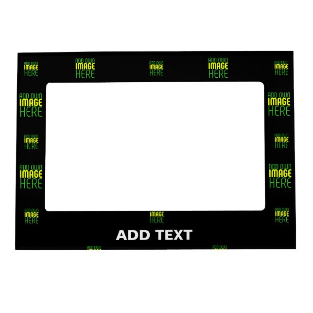 MODERN EDITABLE SIMPLE BLACK IMAGE TEXT TEMPLATE MAGNETIC FRAME (Front)
