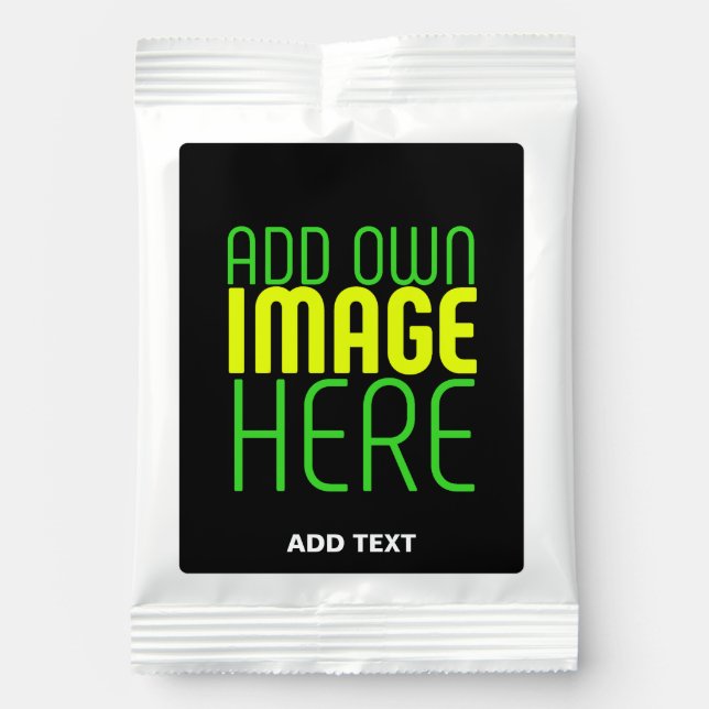 MODERN EDITABLE SIMPLE BLACK IMAGE TEXT TEMPLATE MARGARITA DRINK MIX (Front)