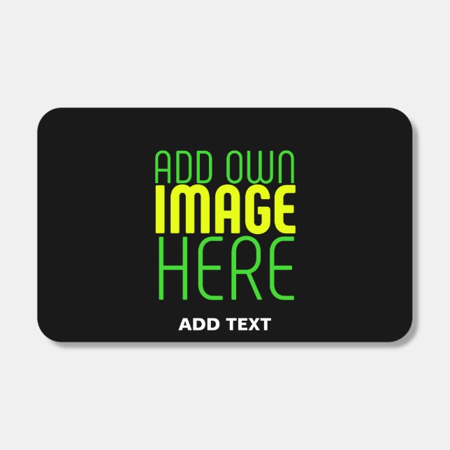 MODERN EDITABLE SIMPLE BLACK IMAGE TEXT TEMPLATE MATCHBOXES (Front)