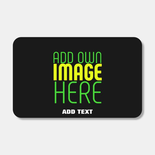 MODERN EDITABLE SIMPLE BLACK IMAGE TEXT TEMPLATE MATCHBOXES (Front)