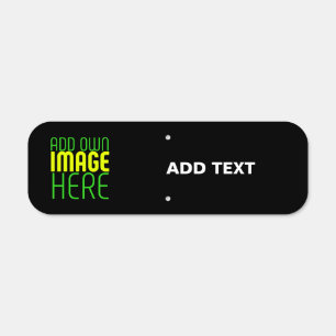 MODERN EDITABLE SIMPLE BLACK IMAGE TEXT TEMPLATE METAL SIGN