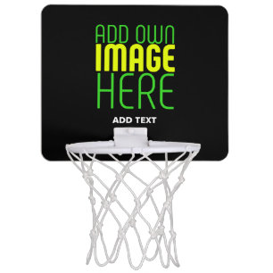 MODERN EDITABLE SIMPLE BLACK IMAGE TEXT TEMPLATE MINI BASKETBALL HOOP