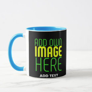 MODERN EDITABLE SIMPLE BLACK IMAGE TEXT TEMPLATE MUG