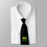 MODERN EDITABLE SIMPLE BLACK IMAGE TEXT TEMPLATE NECK TIE