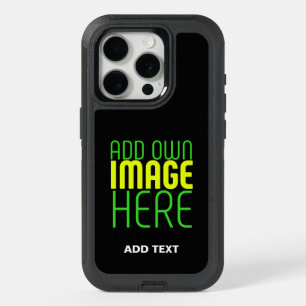 MODERN EDITABLE SIMPLE BLACK IMAGE TEXT TEMPLATE iPhone 15 PRO CASE