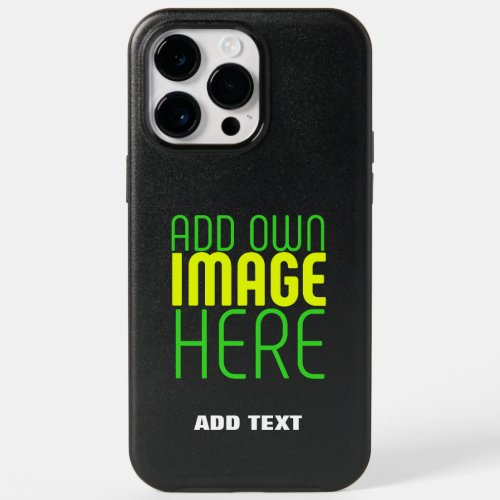 MODERN EDITABLE SIMPLE BLACK IMAGE TEXT TEMPLATE OtterBox iPhone 14 PRO MAX CASE