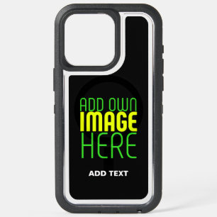 MODERN EDITABLE SIMPLE BLACK IMAGE TEXT TEMPLATE iPhone 15 PRO MAX CASE