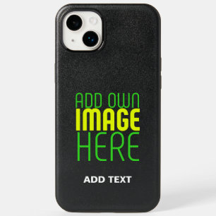 MODERN EDITABLE SIMPLE BLACK IMAGE TEXT TEMPLATE OtterBox iPhone 14 PLUS CASE