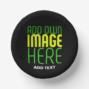 MODERN EDITABLE SIMPLE BLACK IMAGE TEXT TEMPLATE PAPER BOWLS