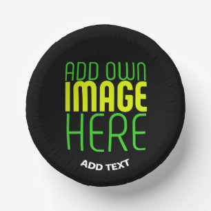 MODERN EDITABLE SIMPLE BLACK IMAGE TEXT TEMPLATE PAPER BOWLS
