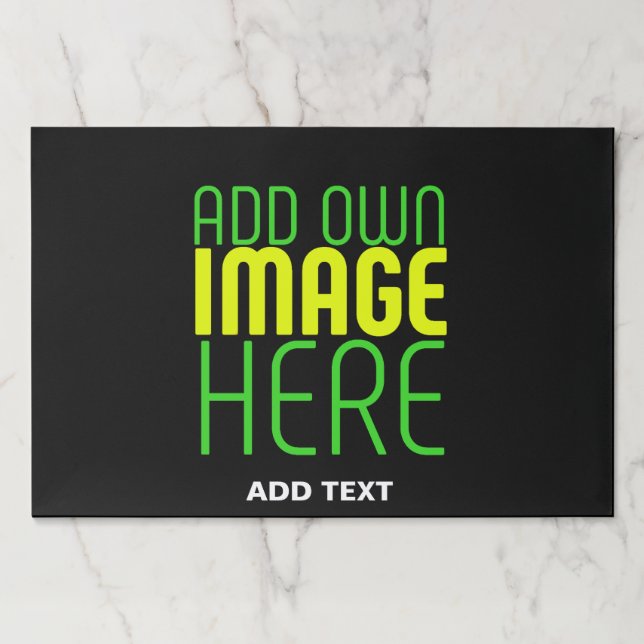 MODERN EDITABLE SIMPLE BLACK IMAGE TEXT TEMPLATE PAPER PAD (Front)
