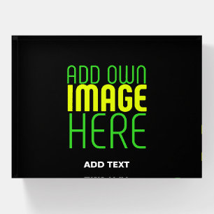 MODERN EDITABLE SIMPLE BLACK IMAGE TEXT TEMPLATE PAPERWEIGHT