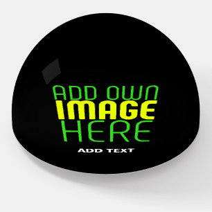 MODERN EDITABLE SIMPLE BLACK IMAGE TEXT TEMPLATE PAPERWEIGHT