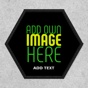 MODERN EDITABLE SIMPLE BLACK IMAGE TEXT TEMPLATE PATCH