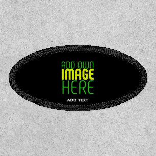 MODERN EDITABLE SIMPLE BLACK IMAGE TEXT TEMPLATE PATCH