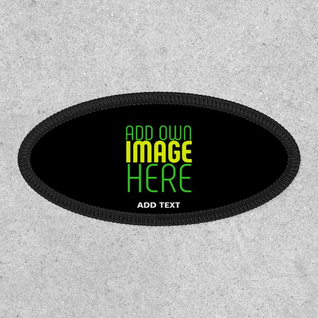 MODERN EDITABLE SIMPLE BLACK IMAGE TEXT TEMPLATE PATCH (Front)