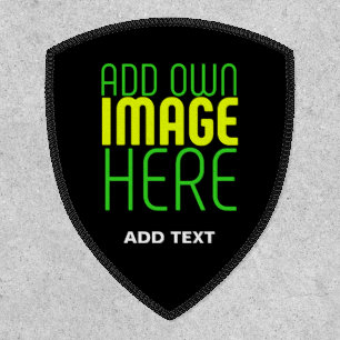 MODERN EDITABLE SIMPLE BLACK IMAGE TEXT TEMPLATE PATCH