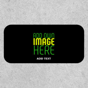 MODERN EDITABLE SIMPLE BLACK IMAGE TEXT TEMPLATE PATCH