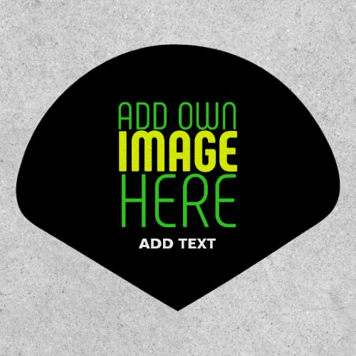 MODERN EDITABLE SIMPLE BLACK IMAGE TEXT TEMPLATE PATCH