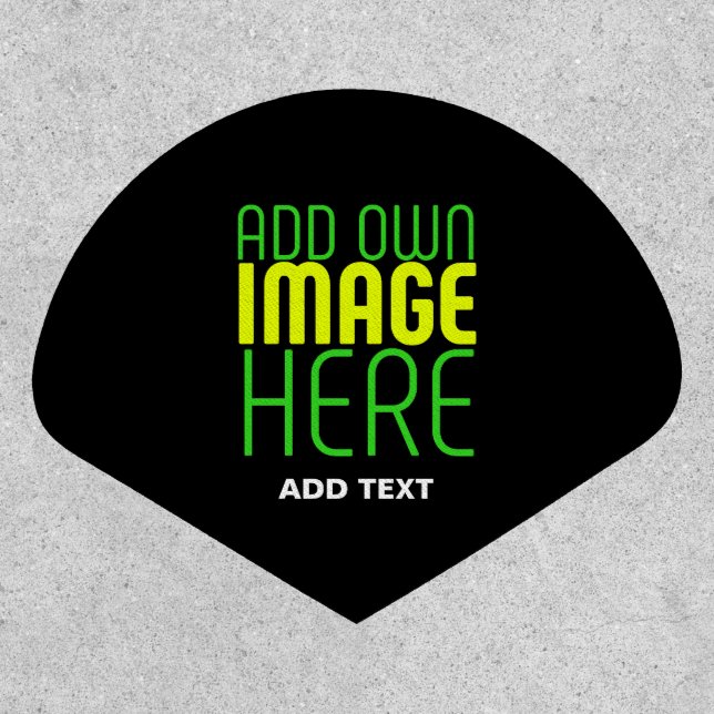 MODERN EDITABLE SIMPLE BLACK IMAGE TEXT TEMPLATE PATCH (Front)