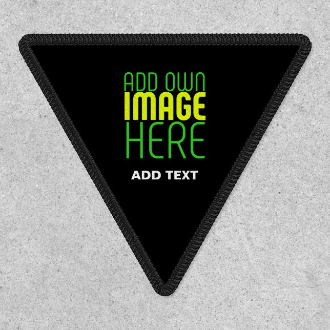 MODERN EDITABLE SIMPLE BLACK IMAGE TEXT TEMPLATE PATCH (Front)