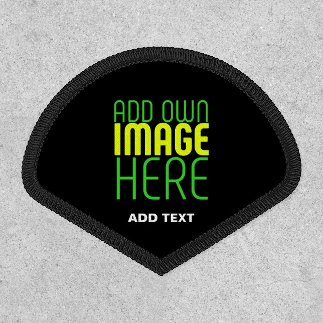MODERN EDITABLE SIMPLE BLACK IMAGE TEXT TEMPLATE PATCH (Front)