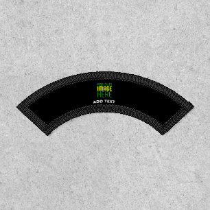 MODERN EDITABLE SIMPLE BLACK IMAGE TEXT TEMPLATE PATCH