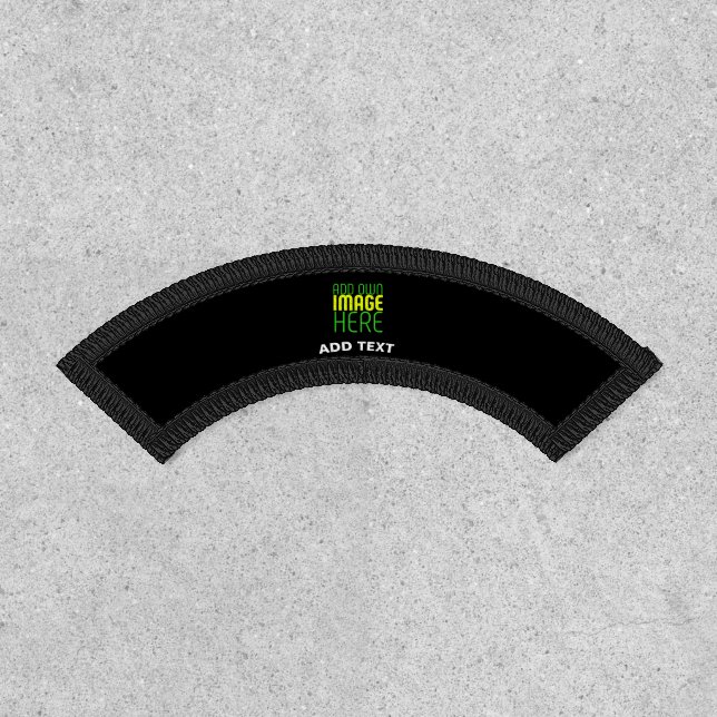 MODERN EDITABLE SIMPLE BLACK IMAGE TEXT TEMPLATE PATCH (Front)