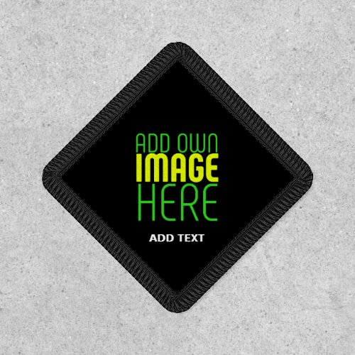 MODERN EDITABLE SIMPLE BLACK IMAGE TEXT TEMPLATE PATCH
