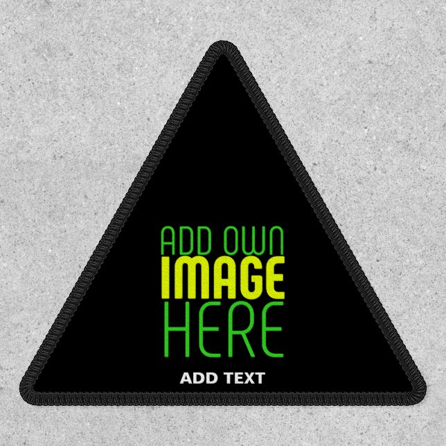 MODERN EDITABLE SIMPLE BLACK IMAGE TEXT TEMPLATE PATCH (Front)