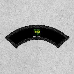 MODERN EDITABLE SIMPLE BLACK IMAGE TEXT TEMPLATE PATCH