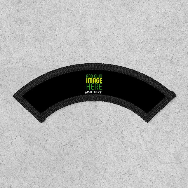 MODERN EDITABLE SIMPLE BLACK IMAGE TEXT TEMPLATE PATCH (Front)