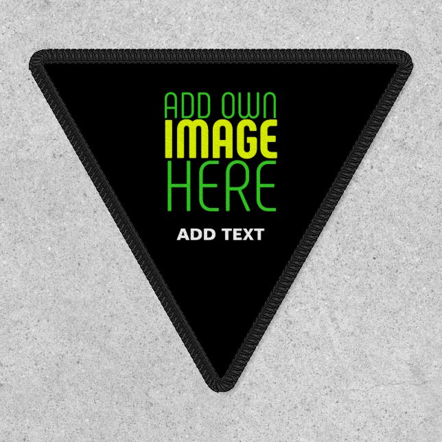 MODERN EDITABLE SIMPLE BLACK IMAGE TEXT TEMPLATE PATCH (Front)