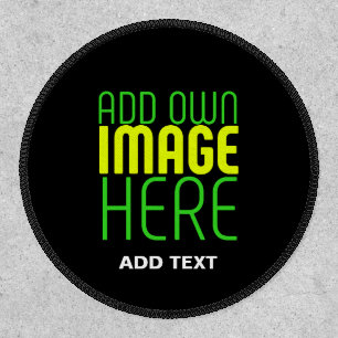 MODERN EDITABLE SIMPLE BLACK IMAGE TEXT TEMPLATE PATCH