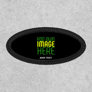 MODERN EDITABLE SIMPLE BLACK IMAGE TEXT TEMPLATE PATCH