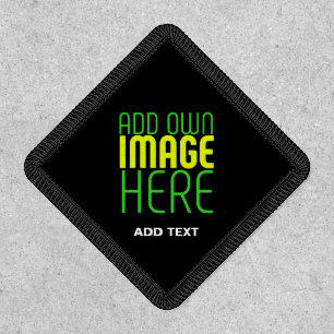 MODERN EDITABLE SIMPLE BLACK IMAGE TEXT TEMPLATE PATCH