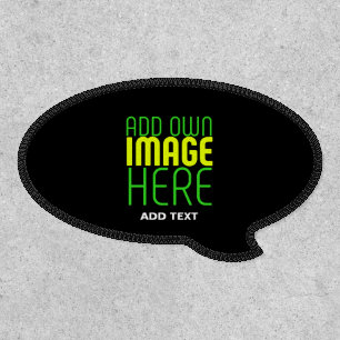 MODERN EDITABLE SIMPLE BLACK IMAGE TEXT TEMPLATE PATCH