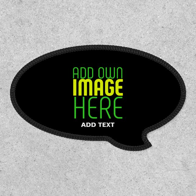 MODERN EDITABLE SIMPLE BLACK IMAGE TEXT TEMPLATE PATCH (Front)