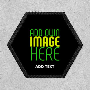 MODERN EDITABLE SIMPLE BLACK IMAGE TEXT TEMPLATE PATCH