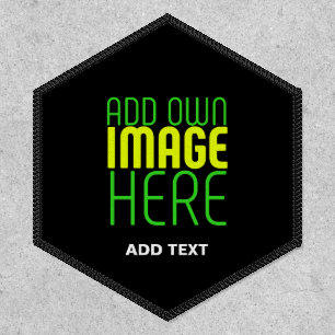 MODERN EDITABLE SIMPLE BLACK IMAGE TEXT TEMPLATE PATCH