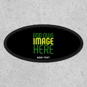 MODERN EDITABLE SIMPLE BLACK IMAGE TEXT TEMPLATE PATCH