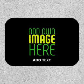 MODERN EDITABLE SIMPLE BLACK IMAGE TEXT TEMPLATE PATCH