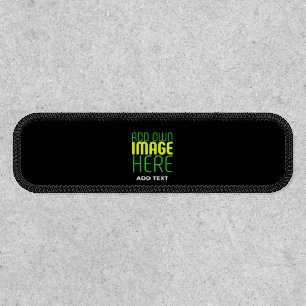 MODERN EDITABLE SIMPLE BLACK IMAGE TEXT TEMPLATE PATCH