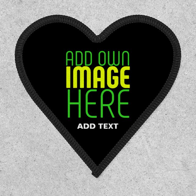 MODERN EDITABLE SIMPLE BLACK IMAGE TEXT TEMPLATE PATCH (Front)