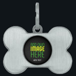 MODERN EDITABLE SIMPLE BLACK IMAGE TEXT TEMPLATE PET ID TAG<br><div class="desc">THIS IS A DESIGN FITTING FOR CUSTOMERS.YOU CAN CHANGE, RESIZE OR ADD LOGO, PHOTO, TEXT AND COLOURS THE WAY YOU WANT.THANK YOU.</div>