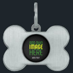 MODERN EDITABLE SIMPLE BLACK IMAGE TEXT TEMPLATE PET ID TAG<br><div class="desc">THIS IS A DESIGN FITTING FOR CUSTOMERS.YOU CAN CHANGE, RESIZE OR ADD LOGO, PHOTO, TEXT AND COLOURS THE WAY YOU WANT.THANK YOU.</div>