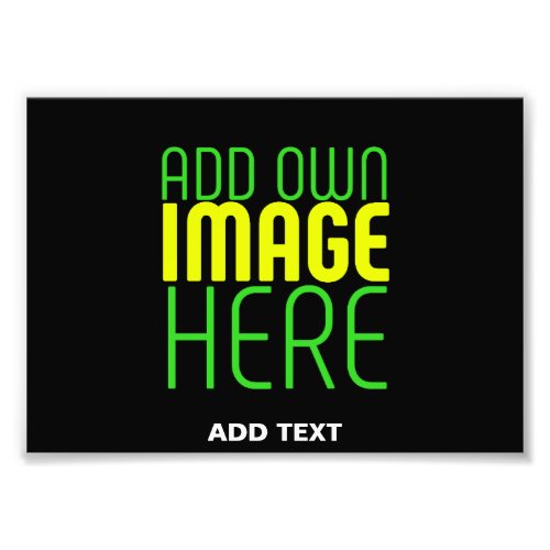 MODERN EDITABLE SIMPLE BLACK IMAGE TEXT TEMPLATE PHOTO PRINT