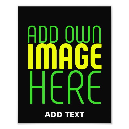 MODERN EDITABLE SIMPLE BLACK IMAGE TEXT TEMPLATE PHOTO PRINT