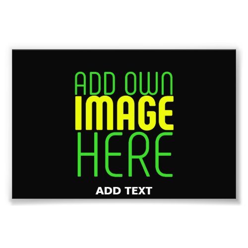 MODERN EDITABLE SIMPLE BLACK IMAGE TEXT TEMPLATE PHOTO PRINT