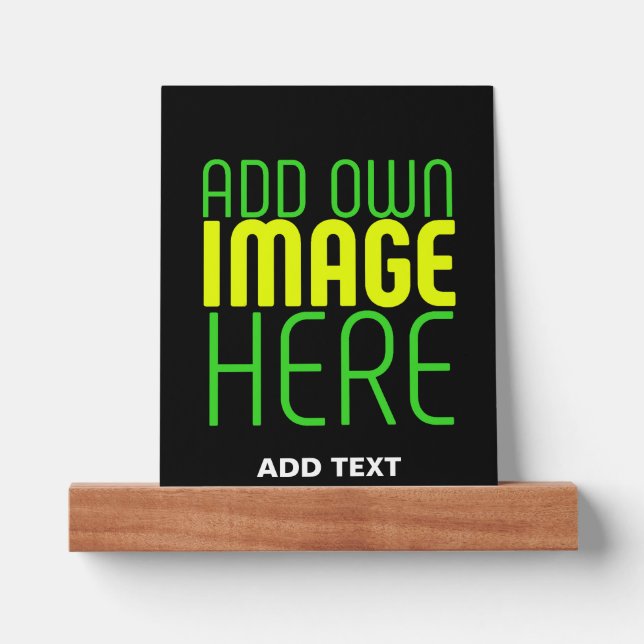MODERN EDITABLE SIMPLE BLACK IMAGE TEXT TEMPLATE PICTURE LEDGE (Front)